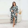 Floral Satin Kimono Robe