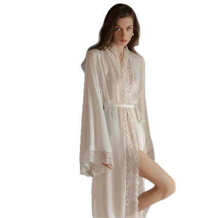 Satin Lace Long Robe