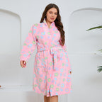 Floral Plush Robe