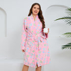 Floral Plush Robe
