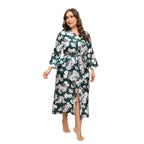 Floral Satin Kimono Robe