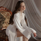 Satin Lace Long Robe